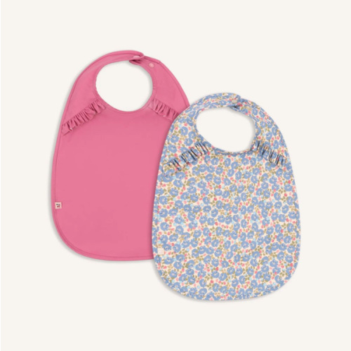 Rosier Ruffled Bibs - Set of 2 | Pink