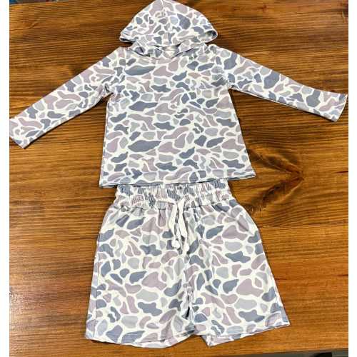 Boys & Toddler Duck Camo Shorts and Hoodie set