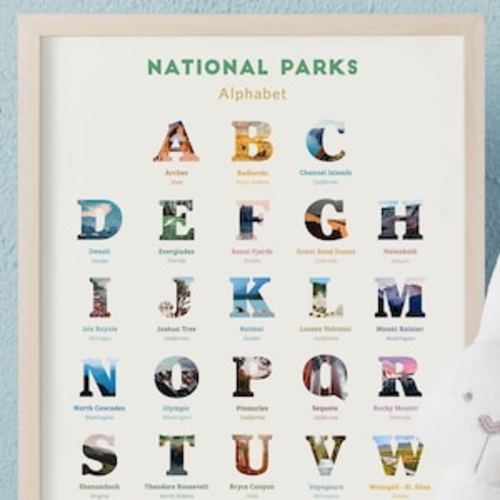 Etsy - National Park Alphabet Poster