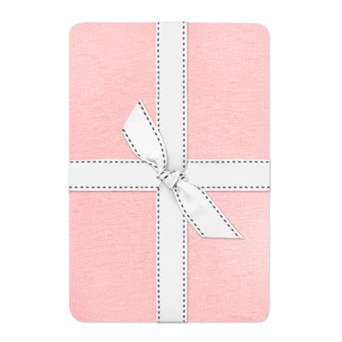 Butterblu Frankie Fitted Crib Sheet 100% Organic Cotton for Baby & Toddler Mattress, Breathable for Boys & Girls, Pink, One Size