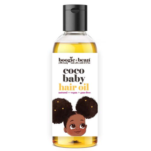 Boogie and Bean Baby Hair Oil, Natural Moisturizes Dry Curly Hair