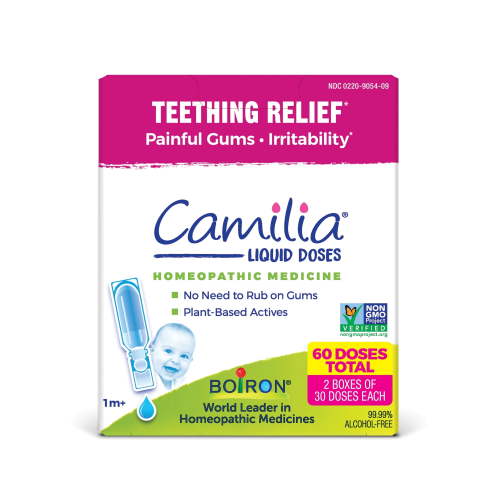 Boiron Camilia Single Liquid Dose, Teething Relief, 2 x 30 ct
