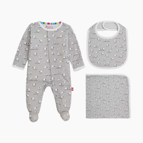 Magnetic Me Modal Magnetic 3 Piece Gift Set - Ba Ba Baby Grey, Newborn