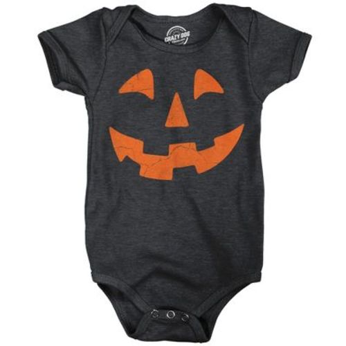 Giant Jack O Lantern Baby Bodysuit Funny Sarcastic Halloween Graphic Novelty Jumper For Infants - Crazy Dog Baby Bodysuit For Halloween Season 6