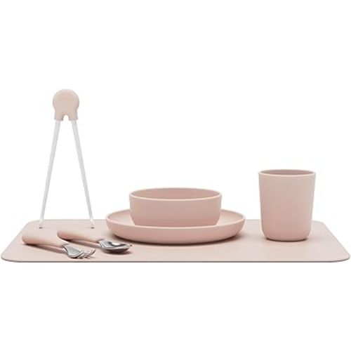 Lalo Big Bites Full Kit, 7-Piece Silicone Kids Dinnerware Set