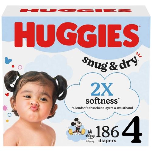 Huggies Snug & Dry Diapers - Size 4 - 186ct