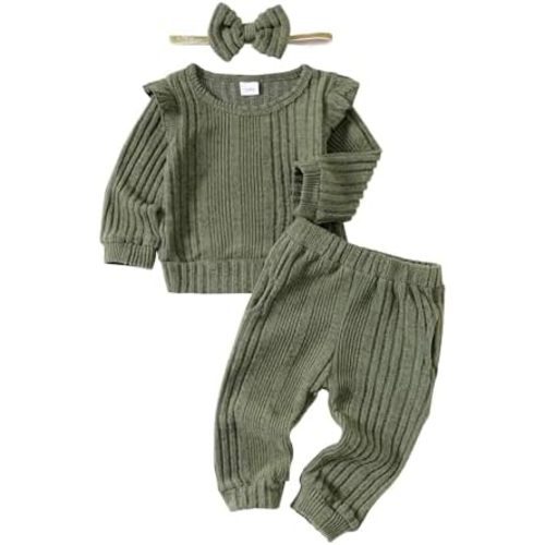 Toddler Baby Girl Fall Winter Clothes Long Sleeve Sweatsuit 3-24M