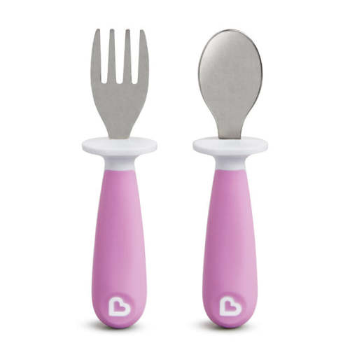 Munchkin Raise™ Toddler Fork & Spoon Set - Light Purple