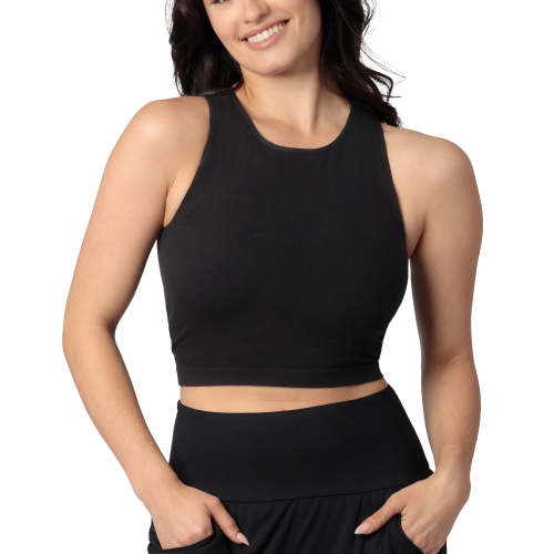 Kindred Bravely Sublime Maternity Longline Nursing & Maternity Bra for Breastfeeding | Nursing Tank Tops (Black, 1X)