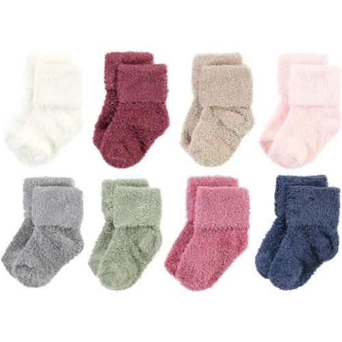Hudson Baby Baby Girls' Cotton Rich Newborn and Terry Socks