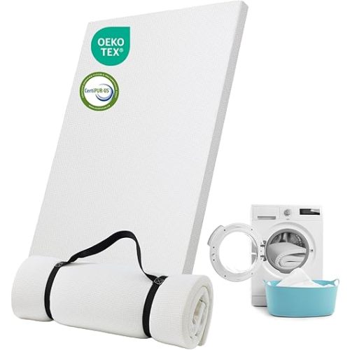 Babelio 100% Machine Washable Pack and Play Mattress (Stratus Mini) Dryable Playpen Mattress, Portable Pack N Play Mattress 38"x26"x1"