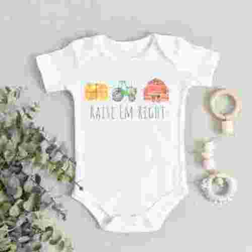 Raise Them Right Farm Baby Bodysuit, Cute Farm Baby Bodysuit, Country Baby Shower Gift, New Farm Help, Little Farmer Boy Cute Baby Onesie, BABY BODYSUIT LAT 4424