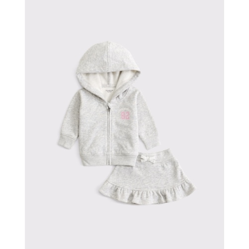 baby fleece skirt set