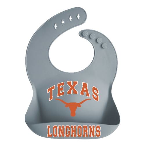 Infant Garb Texas Longhorns Silicone Crumb Catcher Bib