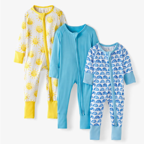 Blue Rainbows, Sky Blue & Sunshine Zippy Grow With Me Gift Box - Little Sleepies