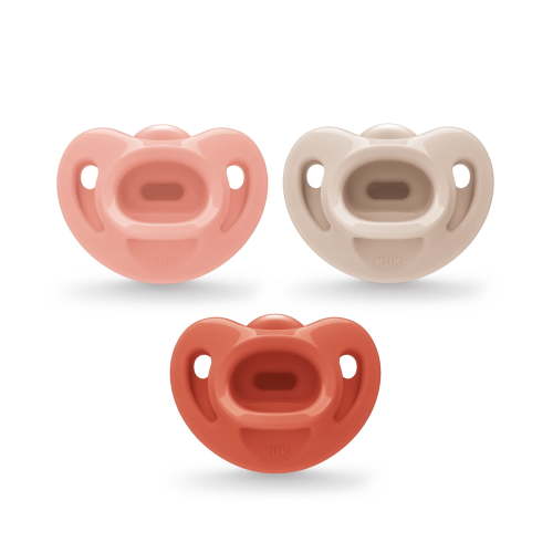 NUK First Choice Comfy 100% Silicone Pacifier, 0-6 months