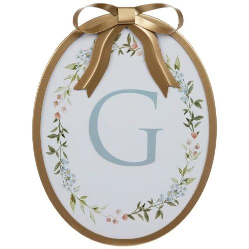 Gold Bow & Floral Letter Wood Wall Decor