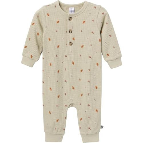 Modern Moments by Gerber Baby Henley Waffle-Knit Romper