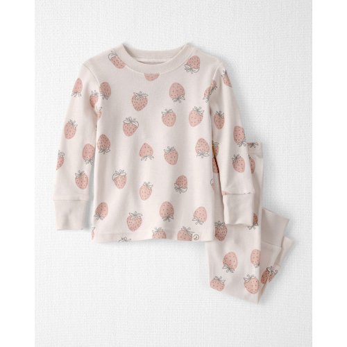 Baby Girl 2-Piece Organic Cotton Ribbed Pajama Set in Strawberry Print - Little Planet | Carter's
