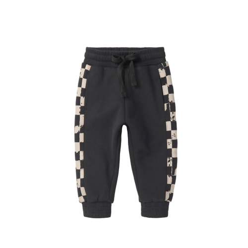 Check Stripe Elevated Sweatpant - Black