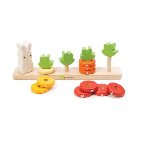 Tender Leaf Wooden Baby Counting Carrots Toy