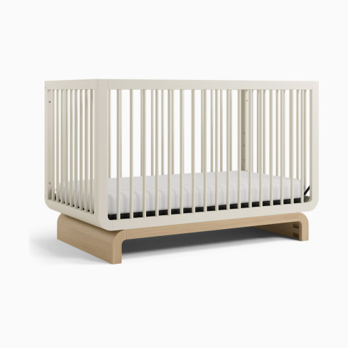 Storkcraft Santorini Deluxe 5-in-1 Convertible Crib - Frosted Oat With Driftwood
