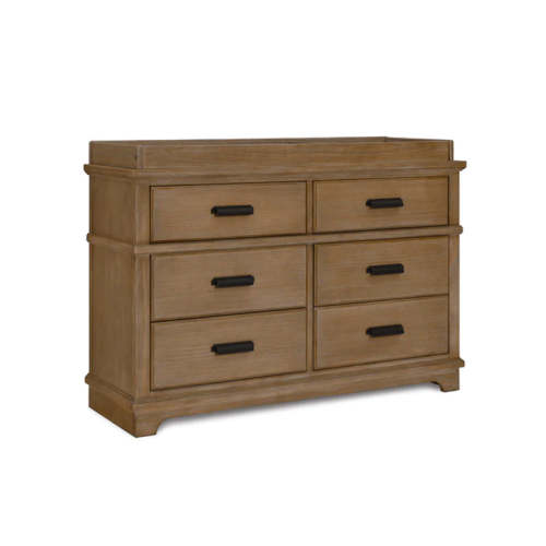 Delta Children Simmons Asher 6 Drawer Dresser With Changing Top  - Aged Oak