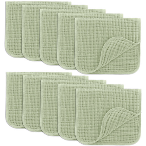 Comfy Cubs Muslin Burp Cloths 20" x 10" - Large, 6-Layer, Ultra Absorbent 100% Cotton for Baby Spit-Up, Drool, and Messes & Reviews | Wayfair