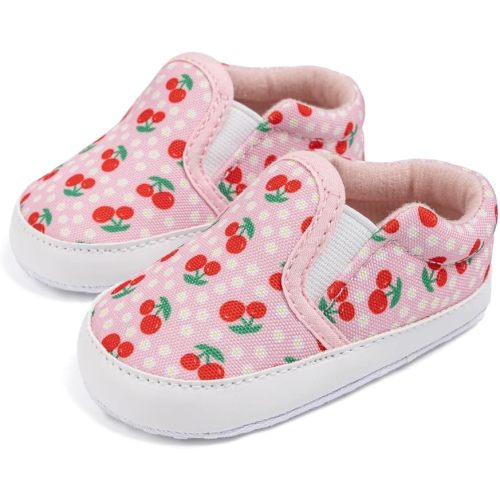 Infant Baby Boys Girls Canvas Sneaker Toddler Slip On Anti Skid Newborn First Walkers Candy Shoes for 0-18 Months
