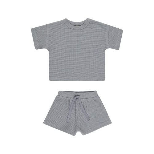 Waffle Knit Organic Cotton T-Shirt & Shorts Set