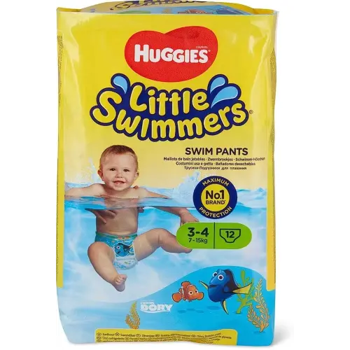 Huggies Little Swimmers Disposable Swim Pants, Small (15lb-34lb.), 12-Count