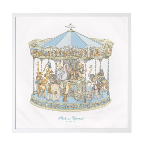 Framed Atelier Choux Carousel in Blue | Caitlin Wilson