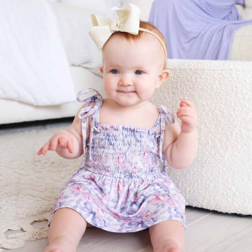 Smocked Twirl Bodysuit | Leighton's Lavender