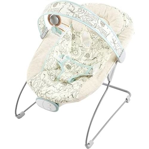 Baby Bouncer, Infants Bouncy Seat with Music and Vibrations,Baby Rocker for Newborns Indoor Outdoor Use 0-6 Months Up to 20 lbs