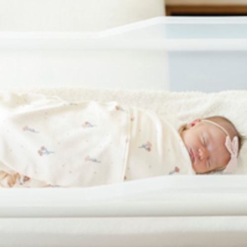 Plush Minky Stretch Luxe Swaddle | Saranoni - floral