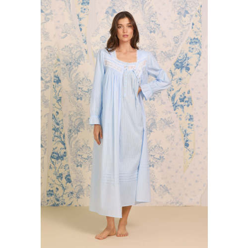 Dobby Stripe Button Front Robe