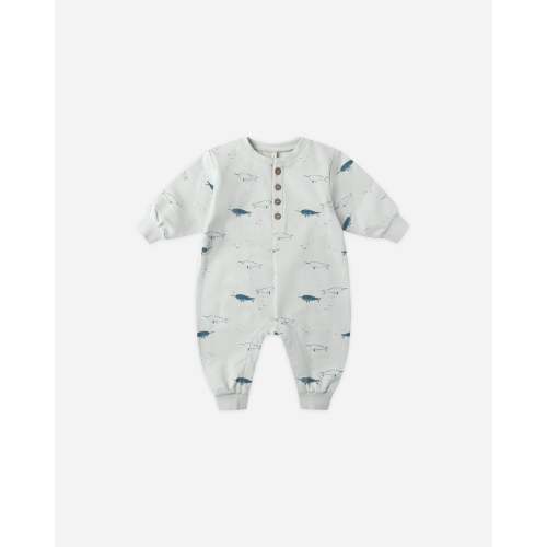 Relaxed Fleece Jumpsuit || Narwhals – Quincy Mae