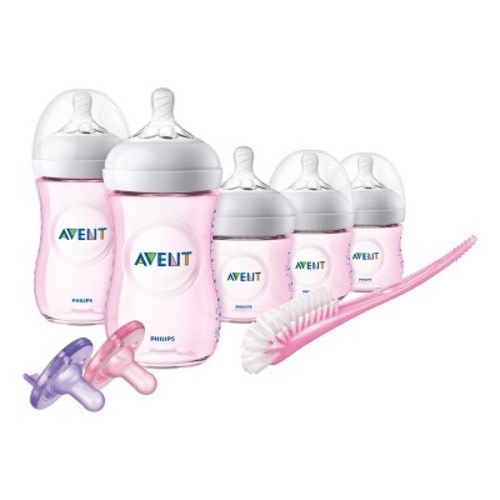 Philips Avent Natural Baby Bottle Newborn Gift Set - Pink
