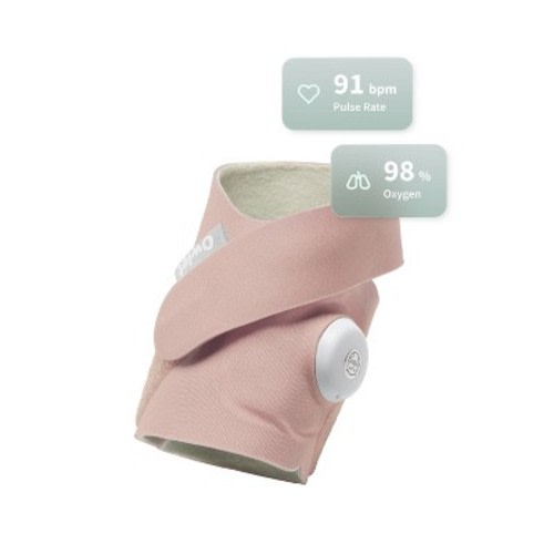 Owlet Dream Sock - FDA-Cleared Smart Baby Monitor with Live Health Readings and Notifications - Dusty Rose