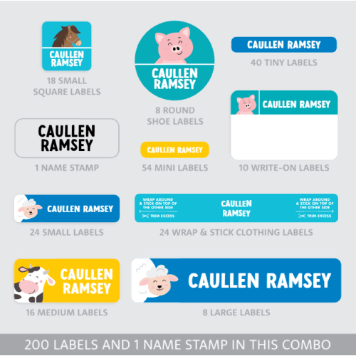 Name Label & Stamp Combo Pack