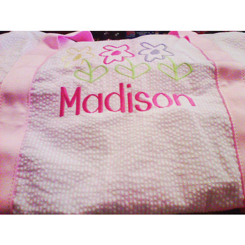 Pink Seersucker Duffle Bag – Promises Fulfilled