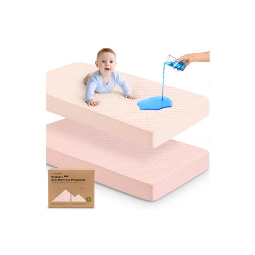 2-Pack Mavy Protect+ Waterproof Crib Mattress Protector