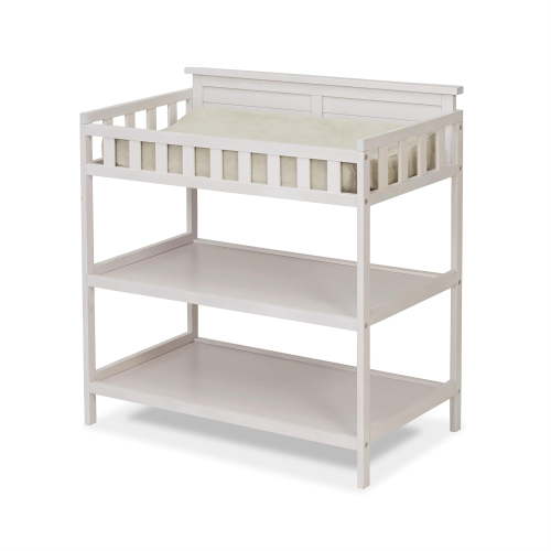 Sorelle Furniture 60-WW Farmhouse Dressing 2 Drawers Diaper Changing Table, Weathered White
