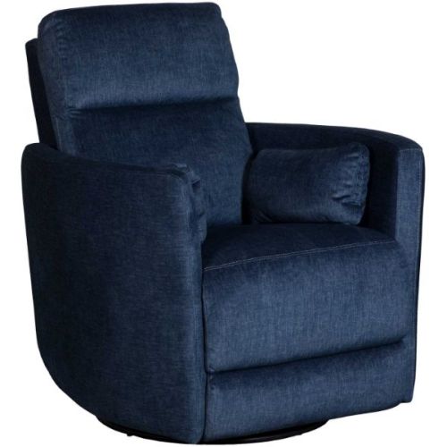 Durham Indigo Swivel Recliner