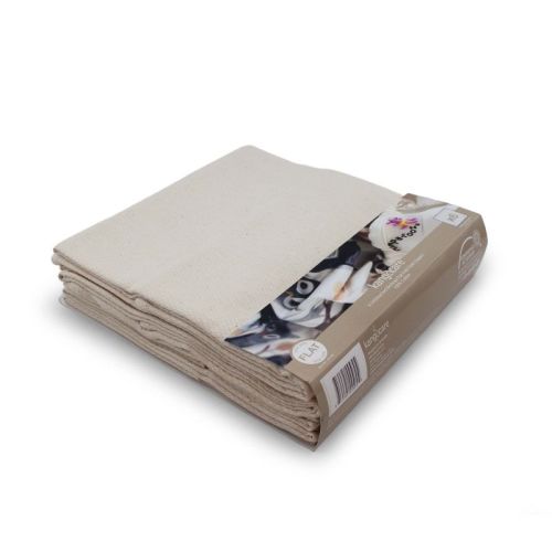 Kanga Care Premium Unbleached 100% Birdseye Cotton Flat Fold Cloth Diapers (6pk) - One Size 4-35+lbs