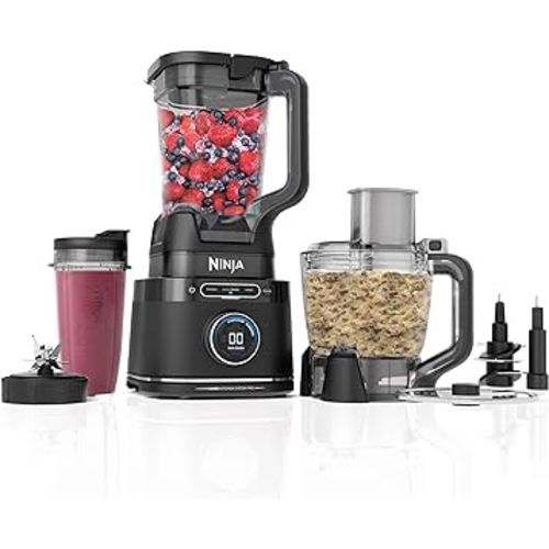 Ninja | All-in-One Blender and Food Processor | Best for Smoothies, Cookie Dough, Salsas, Cole Slaw and More | BlendSense Intelligence for Perfectly Smooth Results | 1800 Watt | Black | TB401