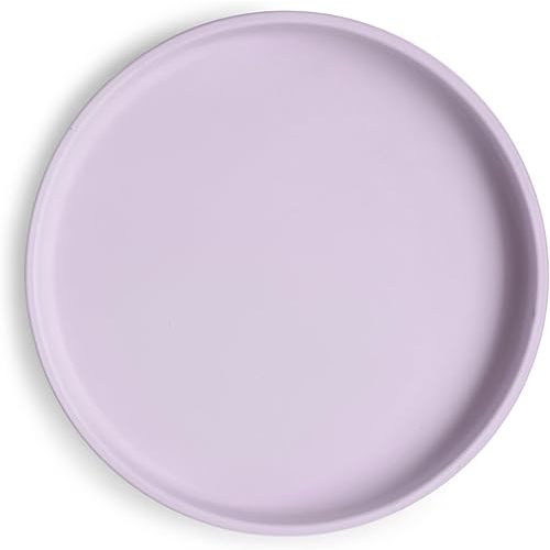 mushie Classic Silicone Suction Plate | BPA-Free Non-Slip Design (Soft Lilac)
