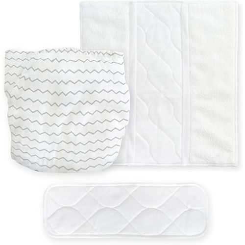 Amazing Baby Hybrid Cloth Diaper Cover with Pocket-Sling, Small, Sz 2 (8-15 lbs), Use with Boosties Inserts, Gray Mini Chevron, SmartNappy Set includes Muslin Cover + Tri-fold Insert + Booster Pad