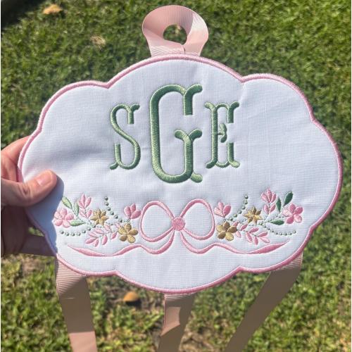 Custom Hair Bow Holder, Hair Bow Organizer, Baby Girl Hair Bow Holder, Embroidered Hair Bow Organizer