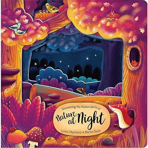 Discovering the Hidden World of Nature at Night (Happy Fox Books) Board Book for Kids Ages 3-6 to Learn About Nocturnal Forest Animals - Unique Pages, Fun Facts, and Vocabulary Words (Peek Inside) Board book – June 6, 2023